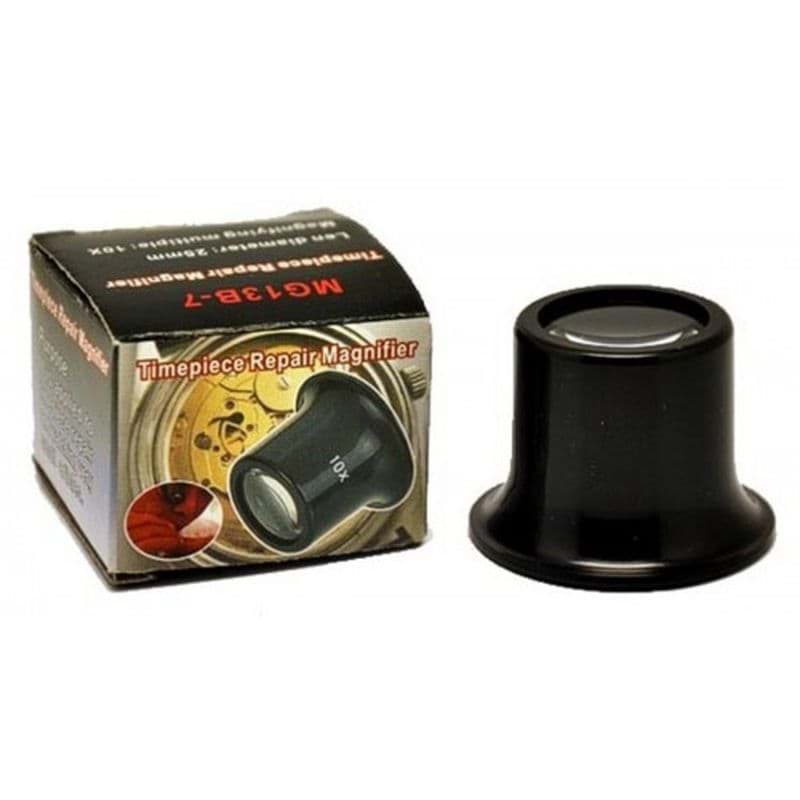 10X Büyütmeli Saat Takı Onarım Için Cam Lensli Optik Göz Büyüteç resmi