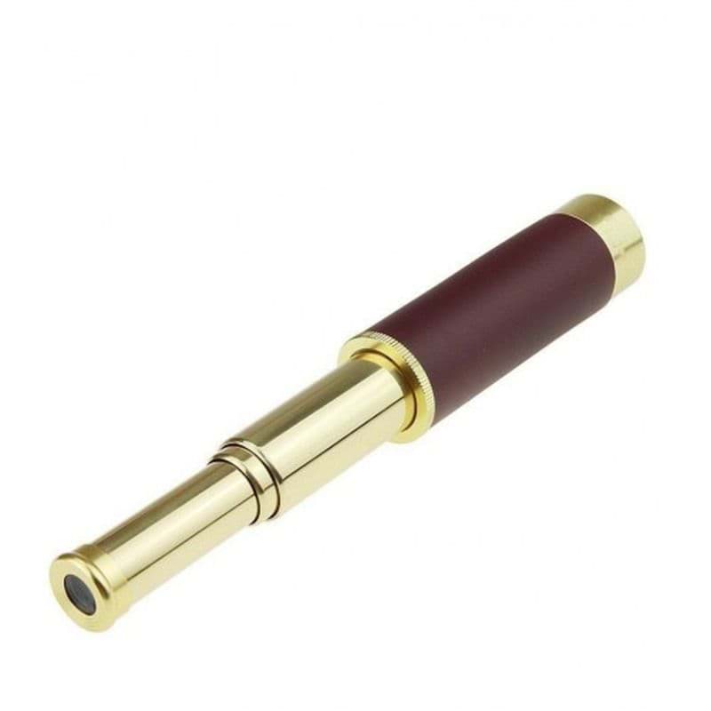 30X40 Panda Büyük Mercekli Pirinç Gövdeli Deri Çantalı Denizcilik Korsan Dürbün resmi