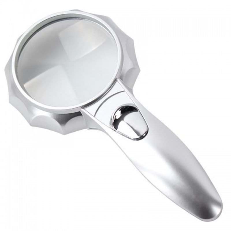 4X 6 Led Işık Aydınlatma 75Mm Optik Lens El Büyüteç resmi