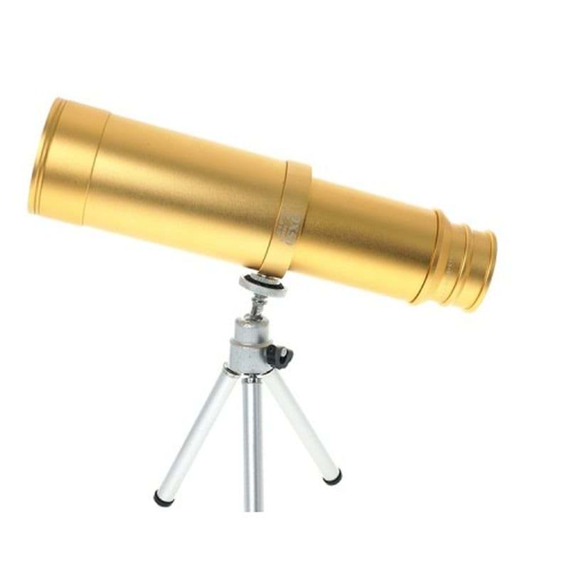 50X50 Panda Metal Gövde Tek Gözle Büyük Mercek Korsan Dürbün Gold resmi