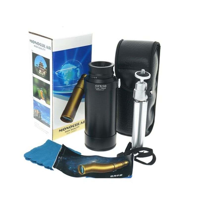 50X50 Panda Metal Gövde Tek Gözle Büyük Mercek Korsan Dürbün Dsyh resmi