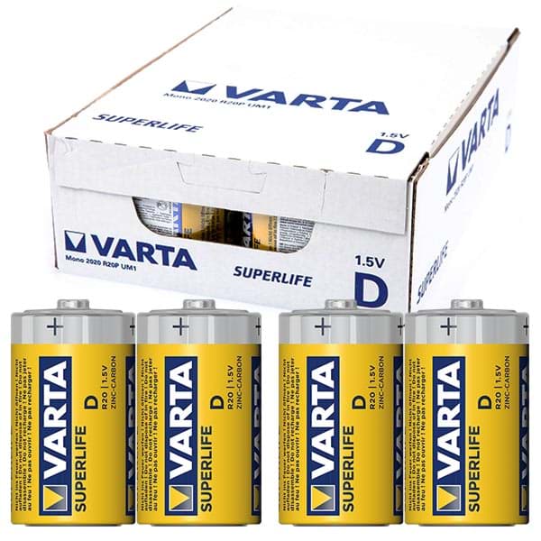 Varta Superlife Çinko Büyük D Boy Pil 24'lü Paket resmi