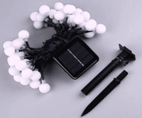 5m 20 Led Beyaz Top Gün Işığı Solar MZ3-011 resmi