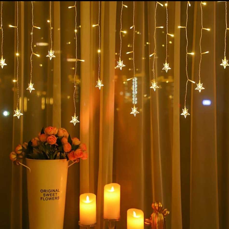 Yıldız 4 M 96 Led 19 Saçak 40-50-60 Cm Gün Işığı MZXX3-4 resmi