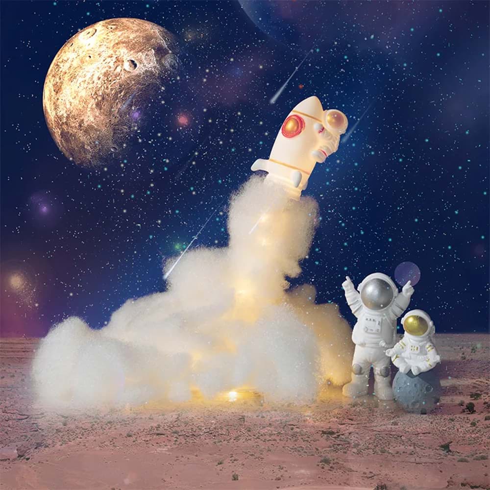 Uçan Astronot Tasarımlı Gece Lambası resmi