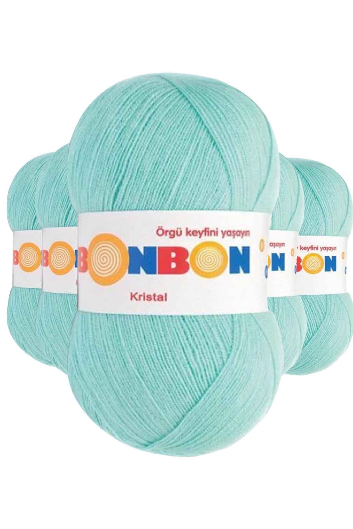 5 Adet Kristal El Örgü Lif İpi Cam Mavi 98203 resmi