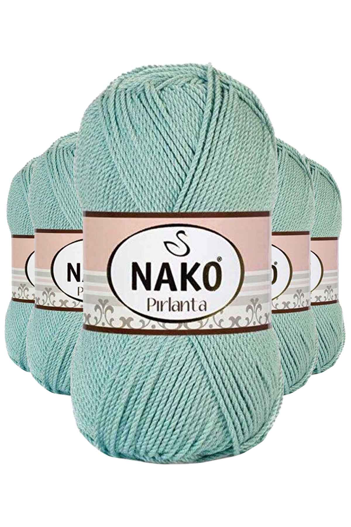 5 Adet Pırlanta Amigurumi El Örgü İpi Yünü Çağla Yeşili 12297 resmi