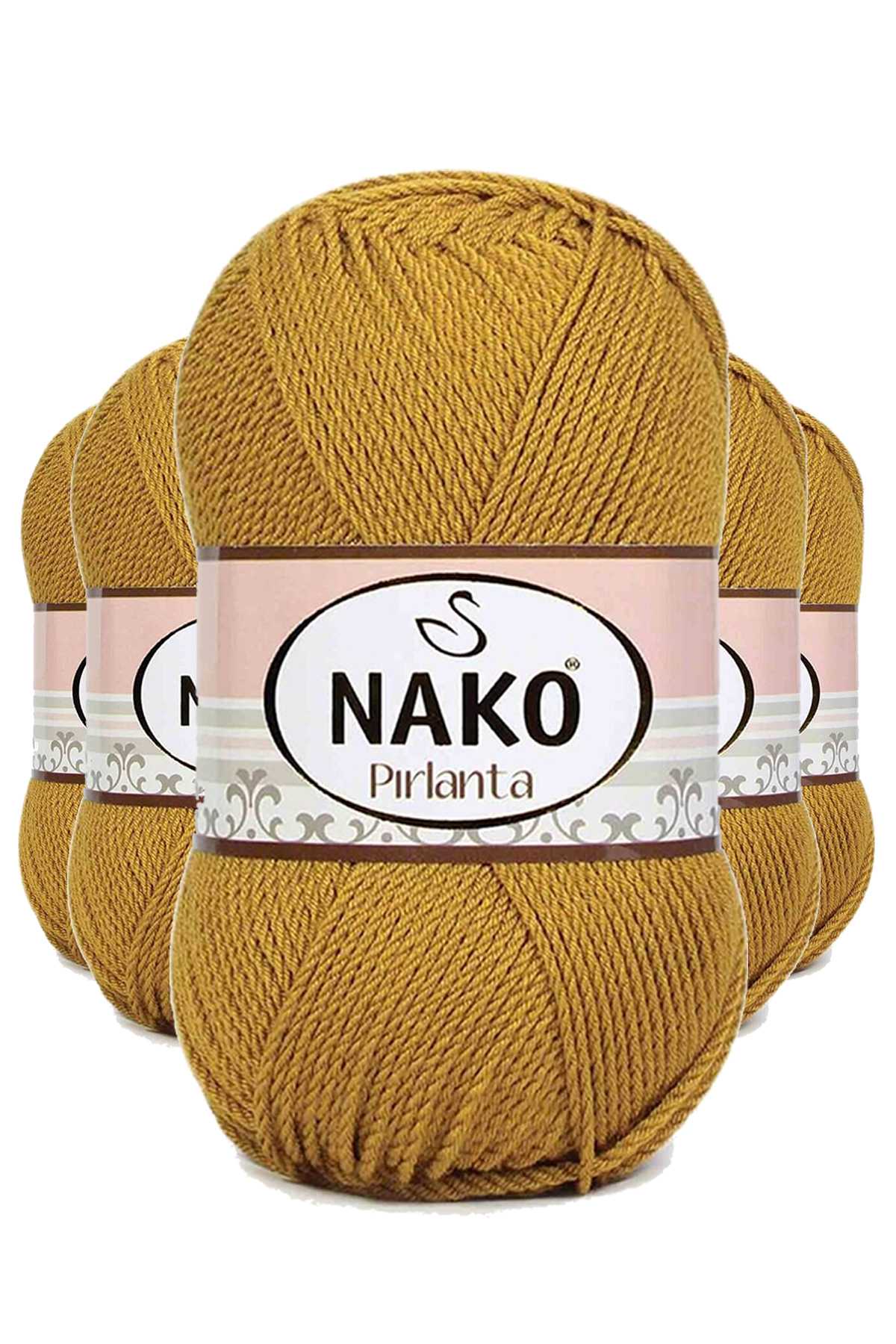 5 Adet Pırlanta Amigurumi El Örgü İpi Yünü Altın 6706 resmi