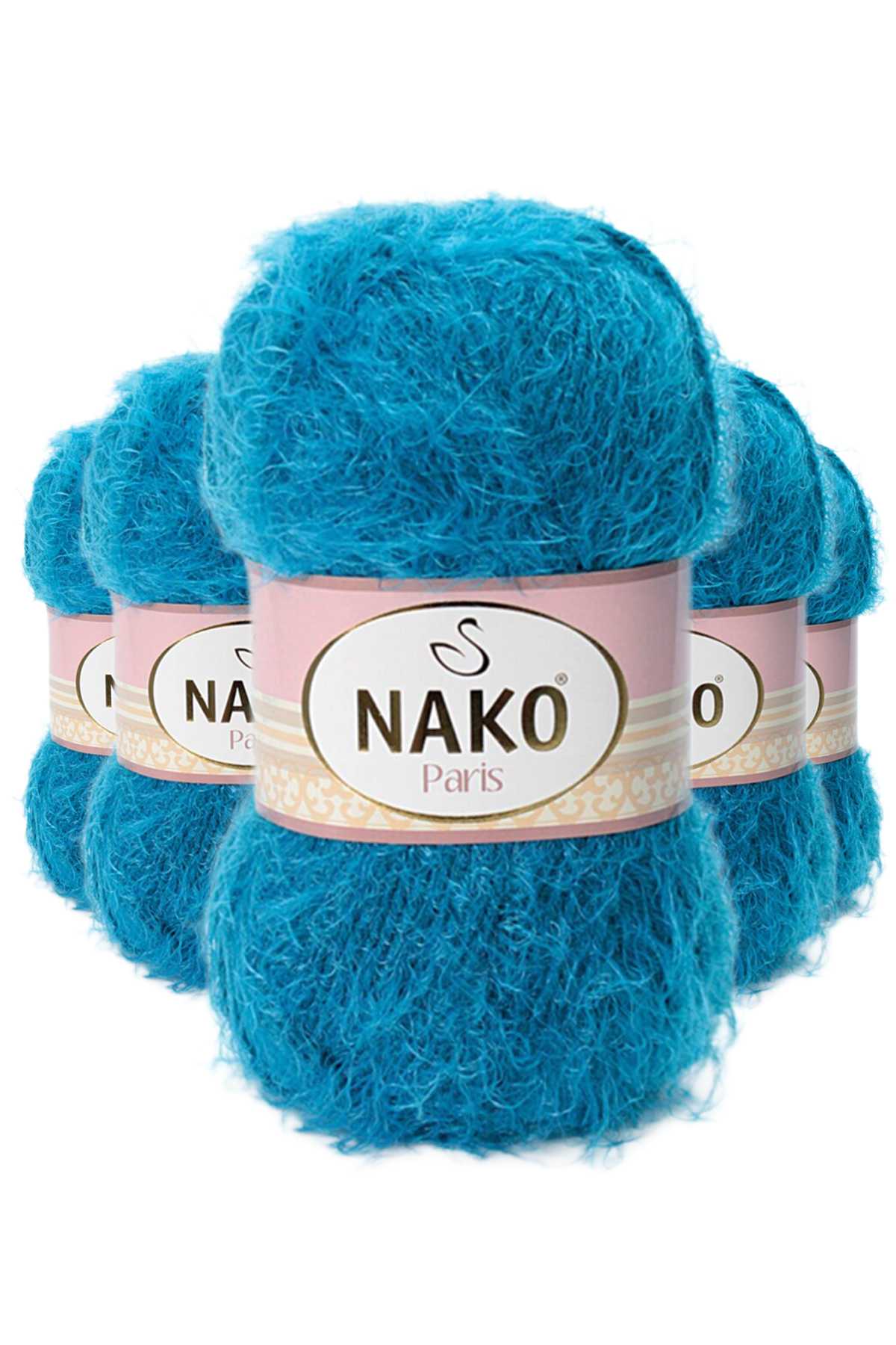 5 Adet Paris El Örgü ipi Yünü Koyu Petrol 10328 resmi