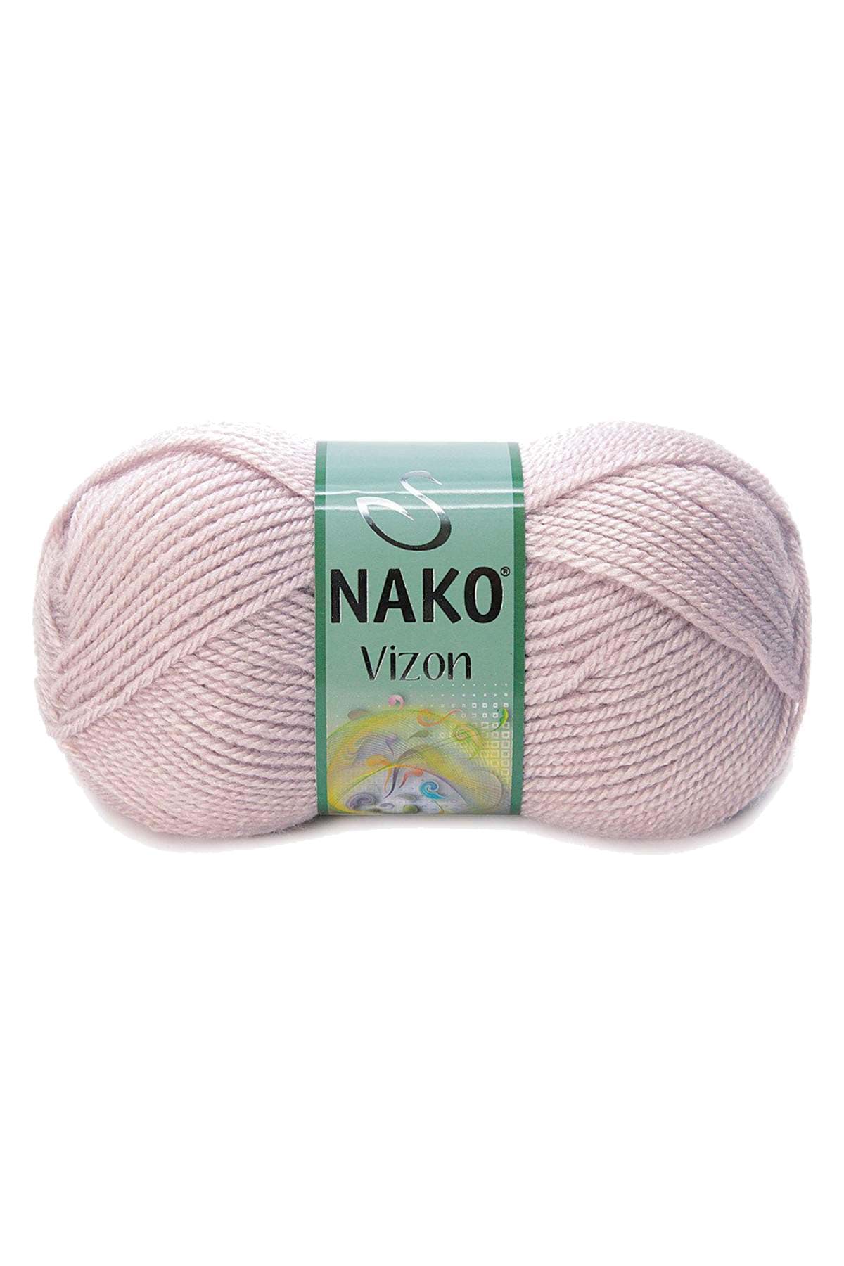 5 Adet Vizon Premium Akrilik El Örgü İpi Yünü Renk No:318 Gül Goncası resmi