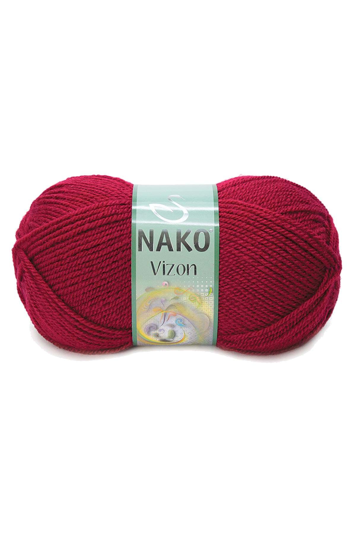 5 Adet Vizon Premium Akrilik El Örgü İpi Yünü Renk No:3630 Vişne Çürüğü resmi