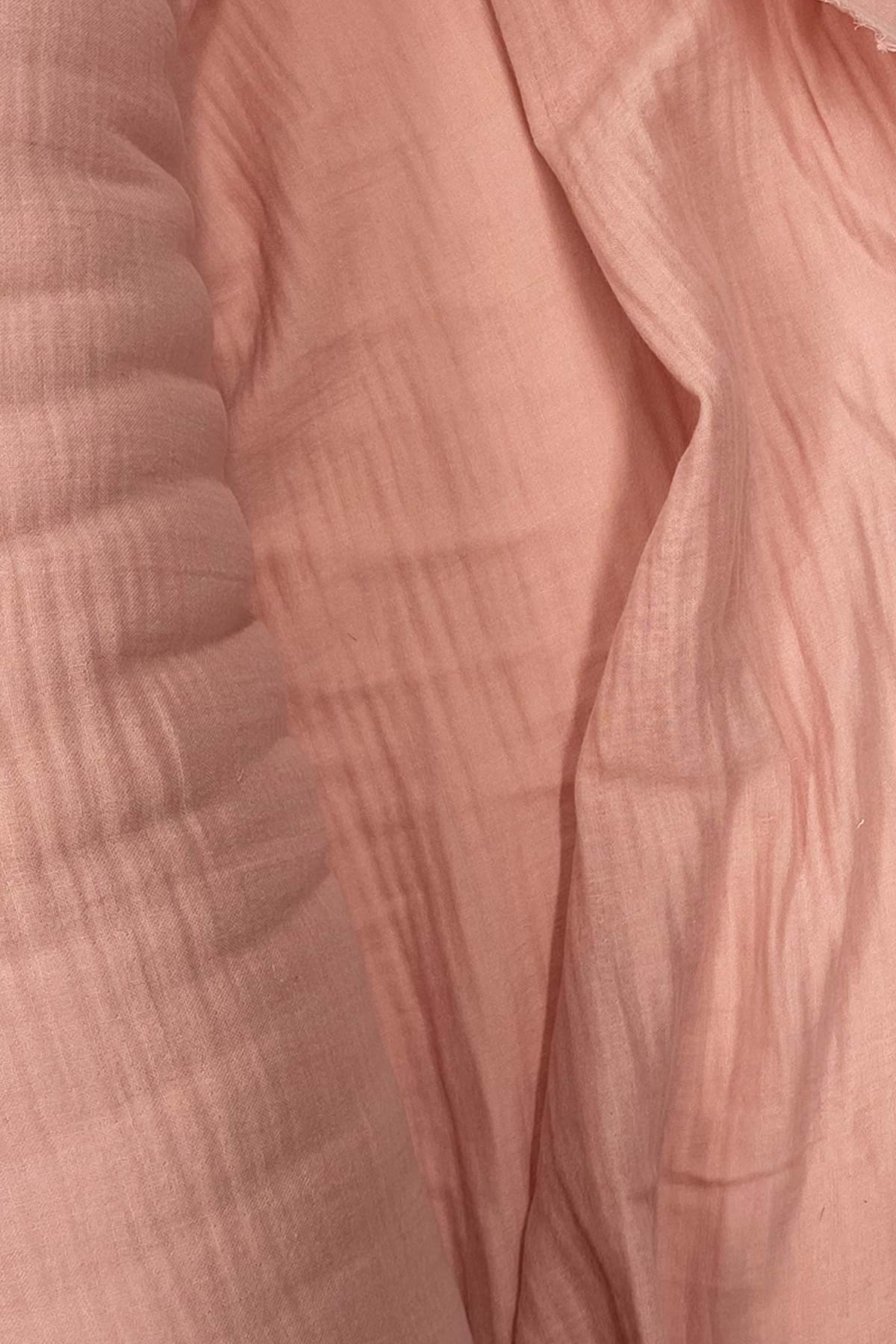 Çok Amaçlı Müslin Pamuklu Bebek Örtü ve Battaniye Kumaşı Müslin Bez Pudra 30K resmi