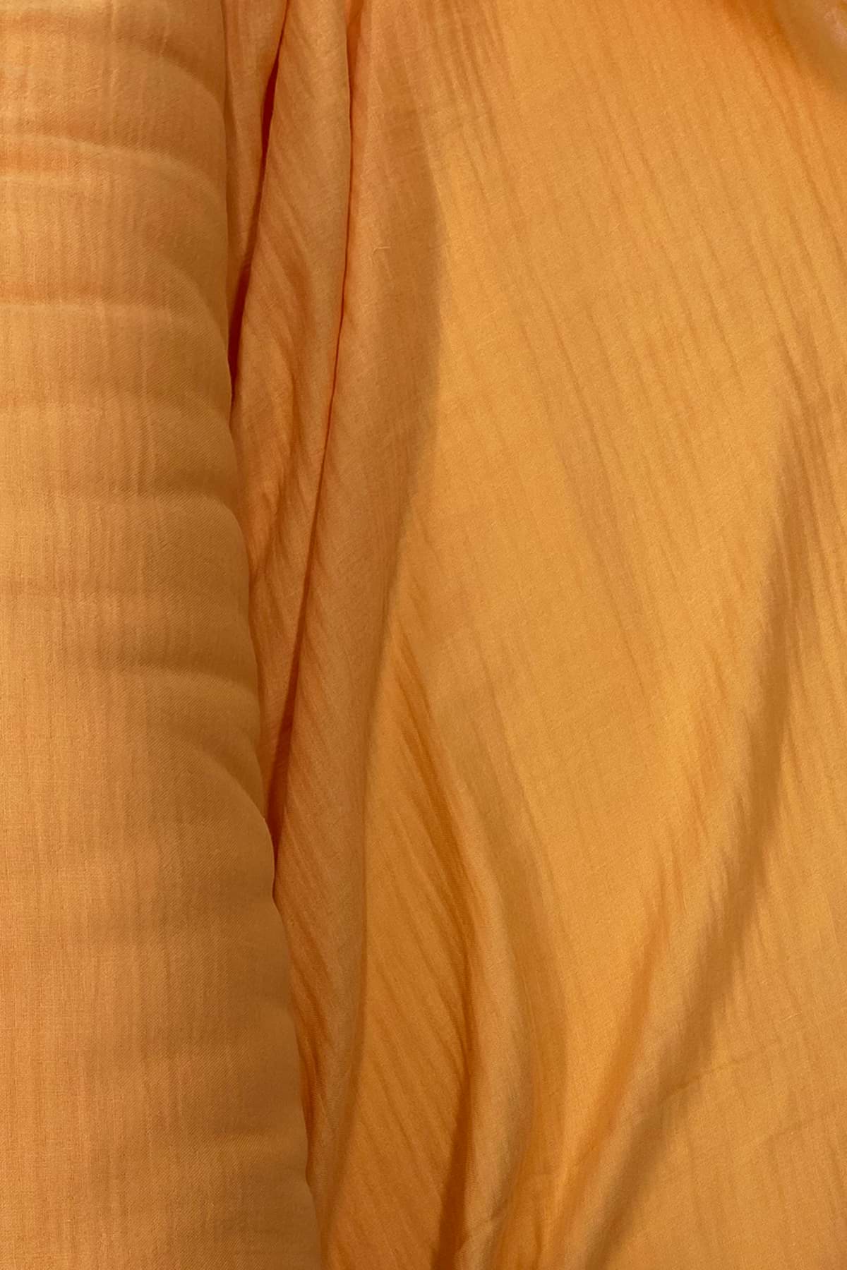 Çok Amaçlı Müslin Pamuklu Bebek Örtü ve Battaniye Kumaşı Müslin Bez Turuncu 7 resmi