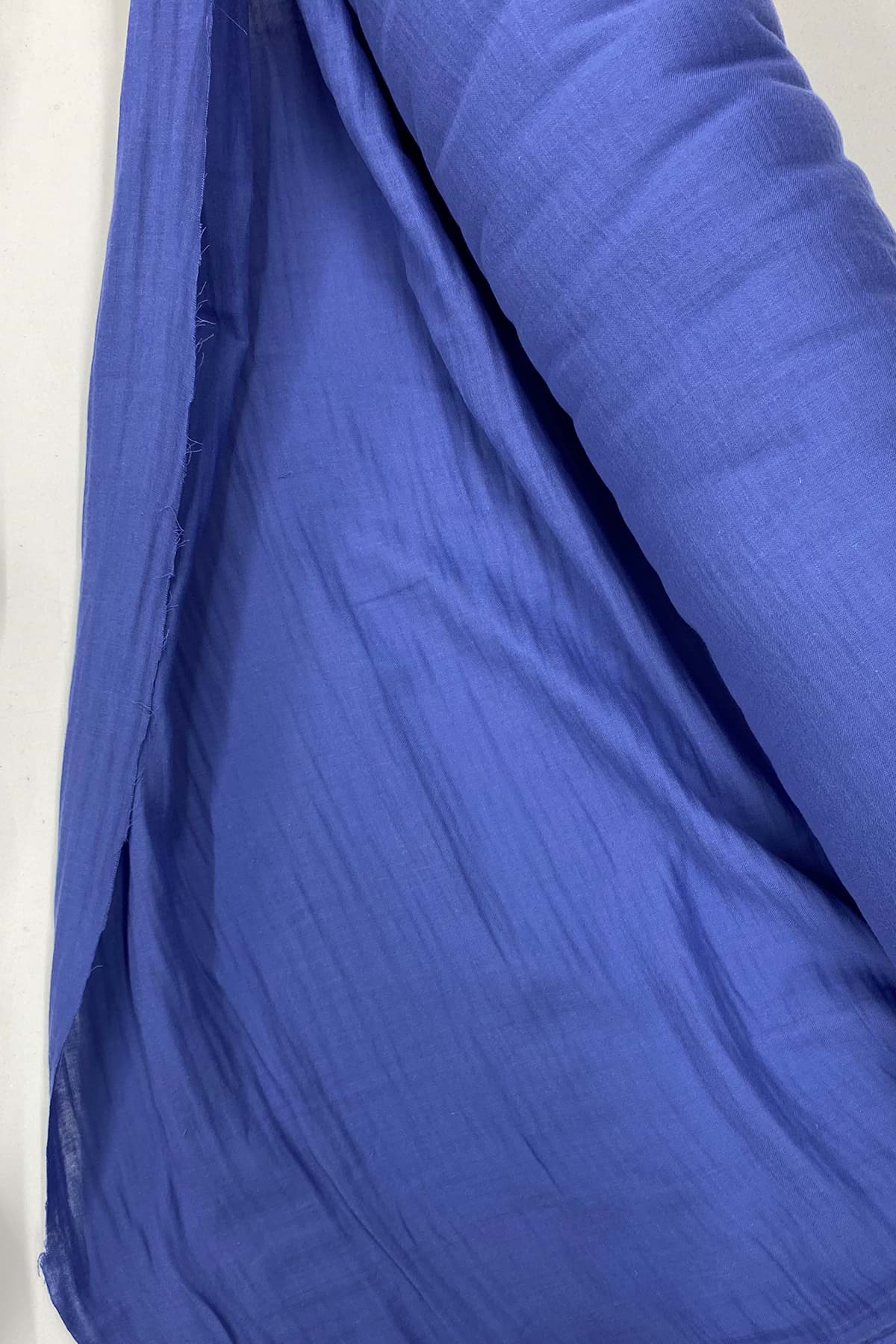 Çok Amaçlı Müslin Pamuklu Bebek Örtü ve Battaniye Kumaşı Müslin Bez İndigo 89 resmi