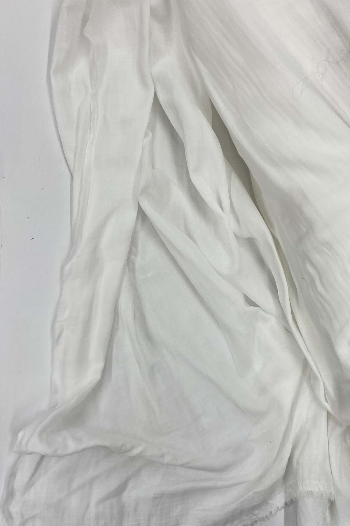 Çok Amaçlı Müslin Pamuklu Bebek Örtü ve Battaniye Kumaşı Müslin Bez Kırık Beyaz 11 resmi