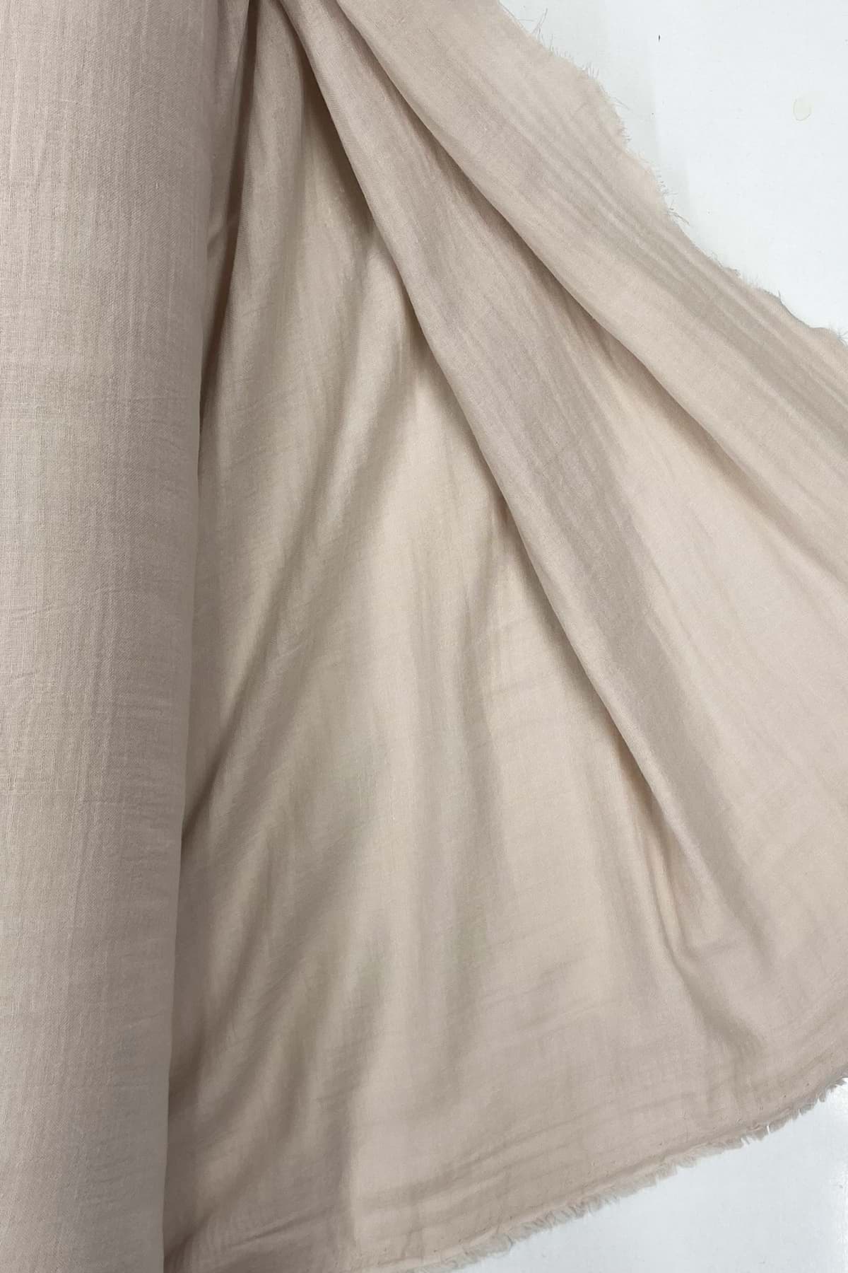 Çok Amaçlı Müslin Pamuklu Bebek Örtü ve Battaniye Kumaşı Müslin Bez Açık Pudra 33 resmi