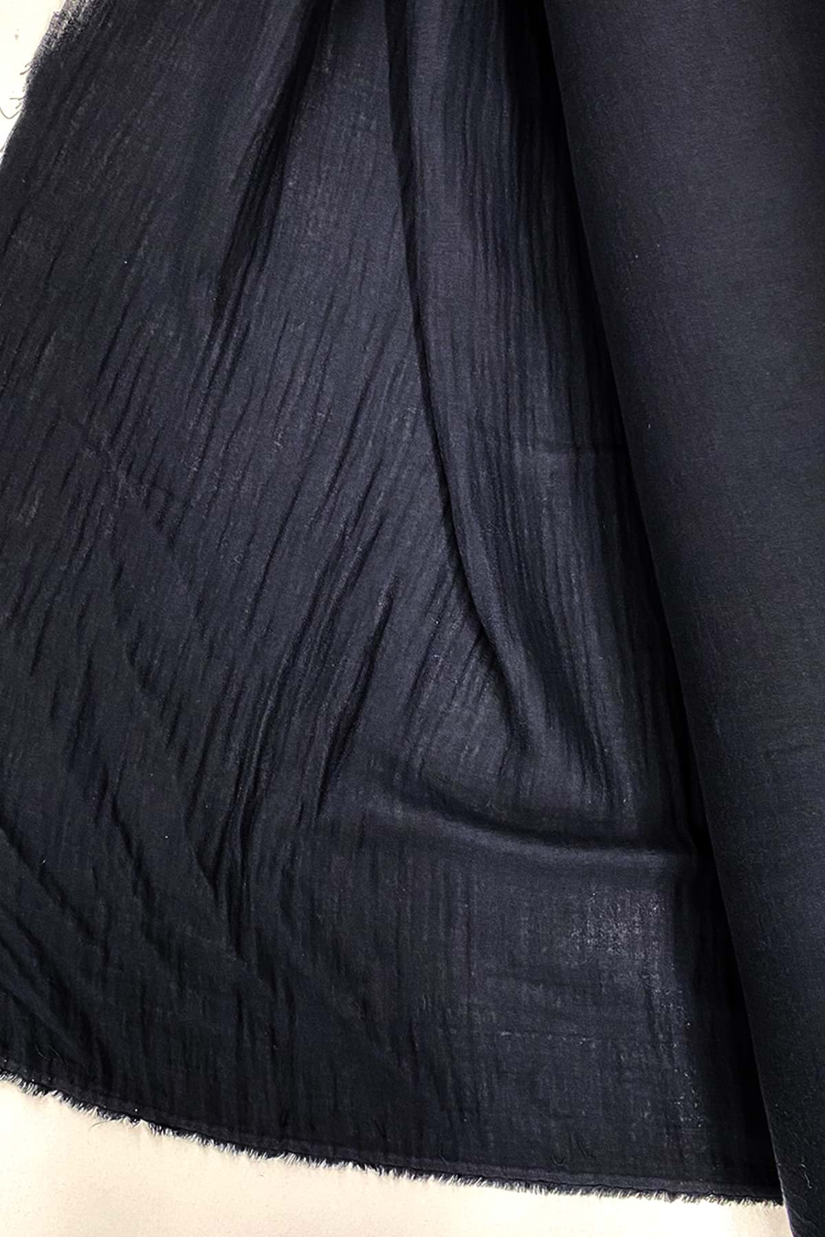 Çok Amaçlı Müslin Pamuklu Bebek Örtü ve Battaniye Kumaşı Müslin Bez Siyah 27 resmi