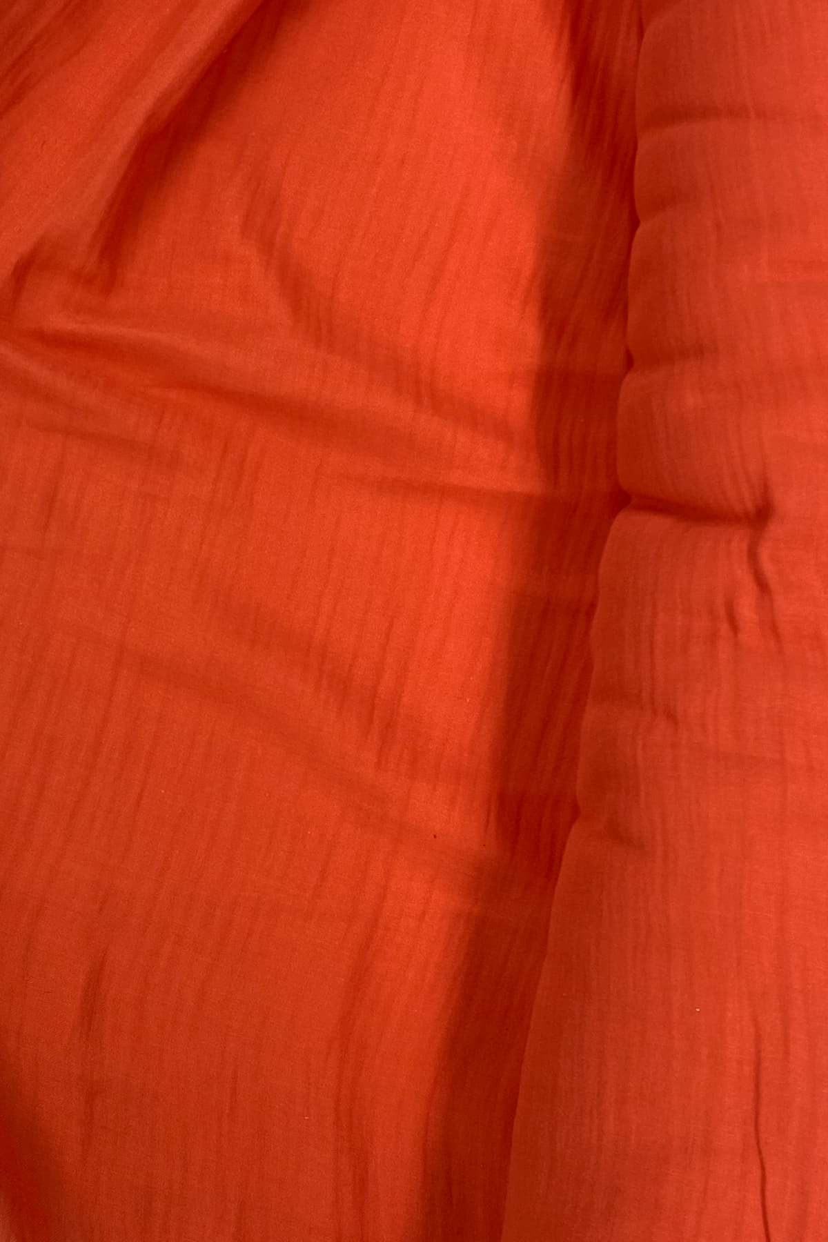 Çok Amaçlı Müslin Pamuklu Bebek Örtü ve Battaniye Kumaşı Müslin Bez Mercan 38 resmi