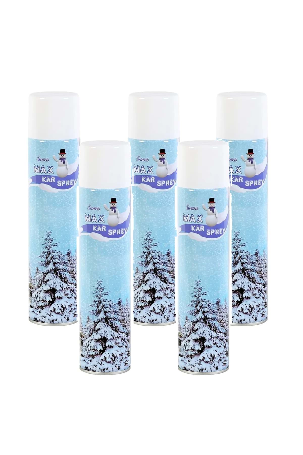5 Adet Max Kar Köpüğü Spreyi, Eriyen Kar Taneleri, Parti Köpük Karı Yapar Kar Yağdıran Sprey 5x300 ml resmi