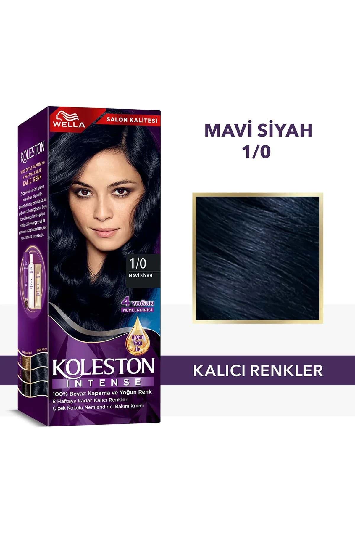 Koleston Intense Saç Boyası 1/0 Mavi Siyah - Salon Kalitesi resmi