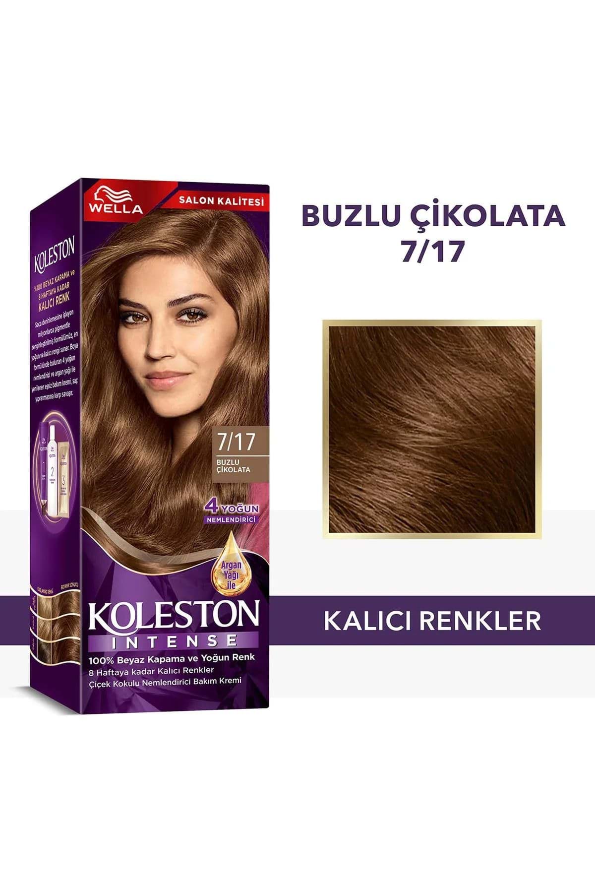 Koleston Intense Saç Boyası 7/17 Buzlu Çikolata - Salon Kalitesi resmi