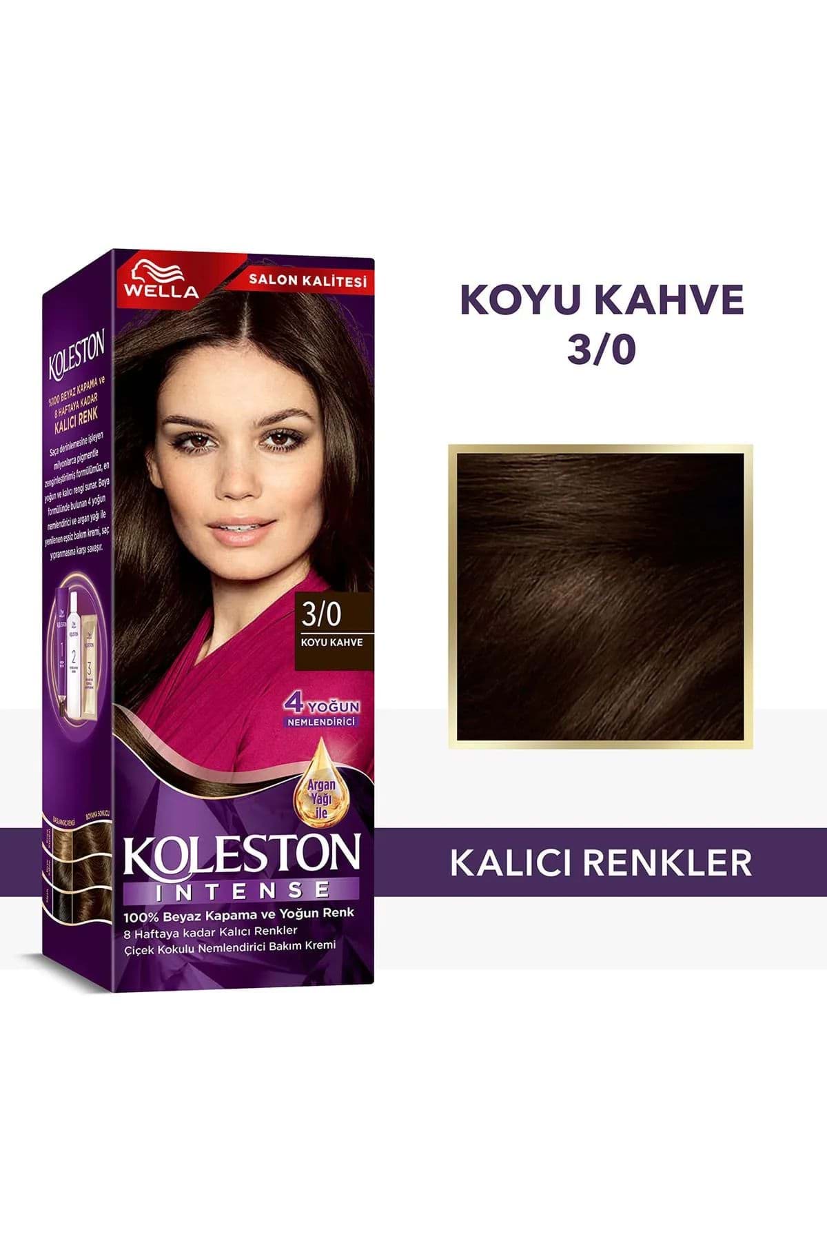 Koleston Intense Saç Boyası 3/0 Koyu Kahve - Salon Kalitesi resmi
