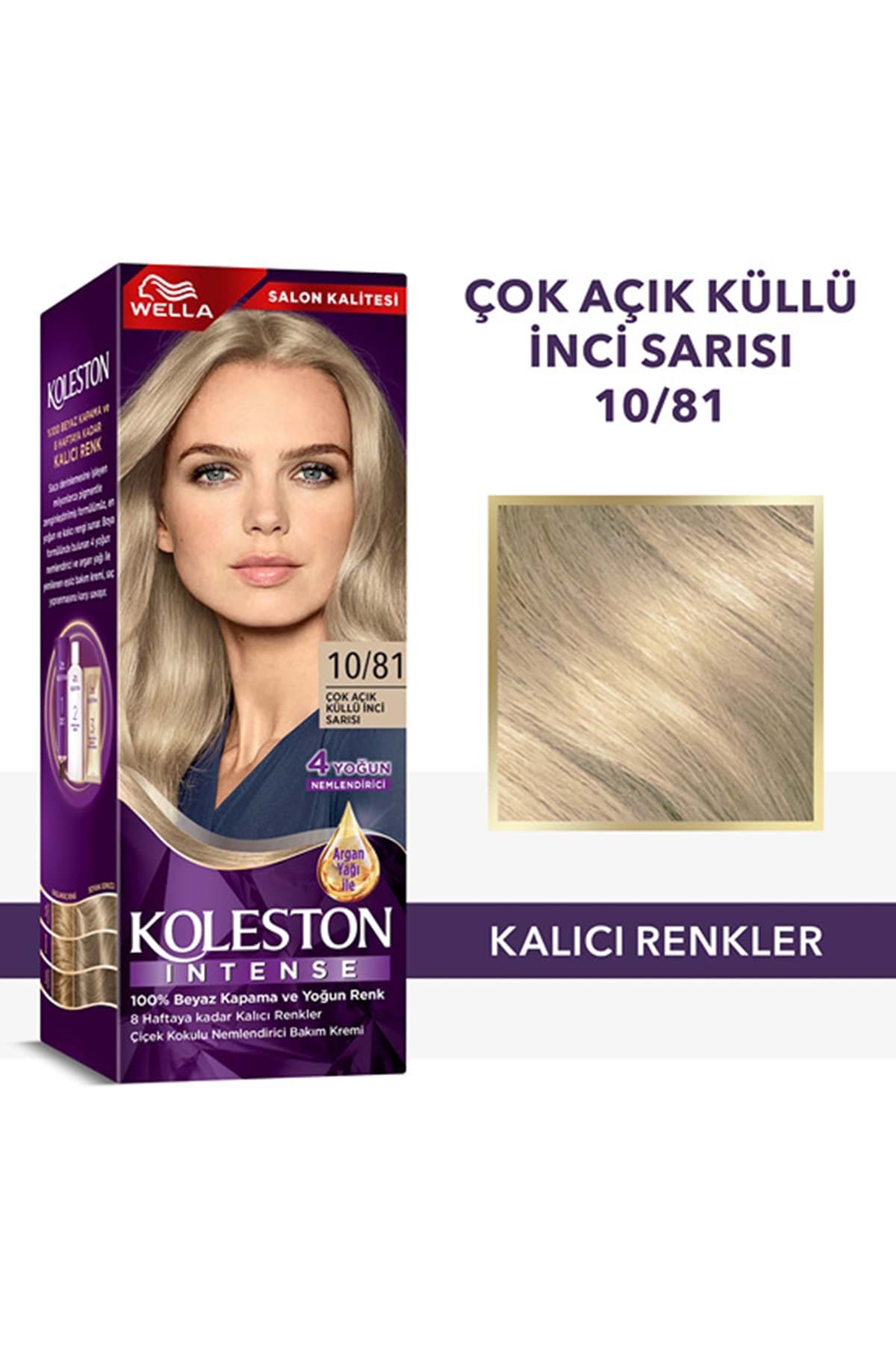 Koleston Intense Saç Boyası 10/81 Çok Açık Küllü İnci Sarısı - Salon Kalitesi resmi