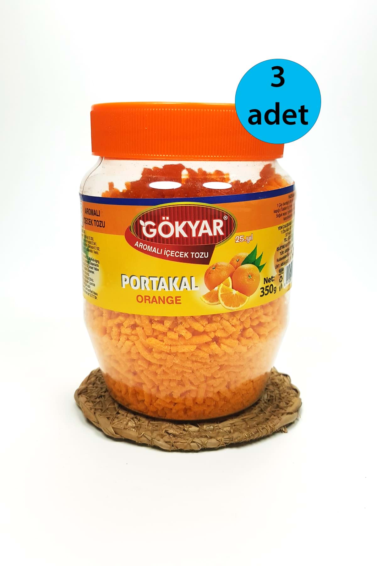3 Adet Portakal Aromalı Toz Içecek Oralet 3x350 gr resmi