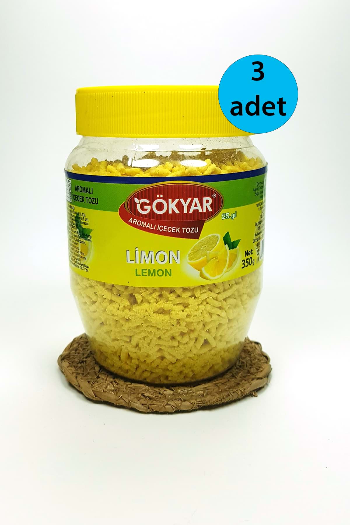 3 Adet Limon Aromalı Toz Içecek Oralet 3x350 gr resmi