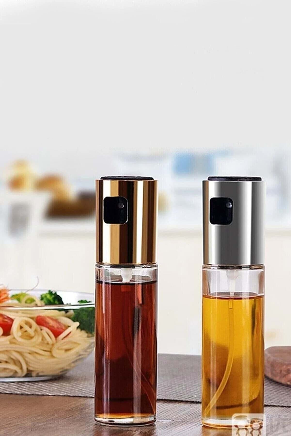 Sprey Cam Şişe Zeytinyağı Sirke Yağ Püskürtücü Yağdanlık 100 ml resmi