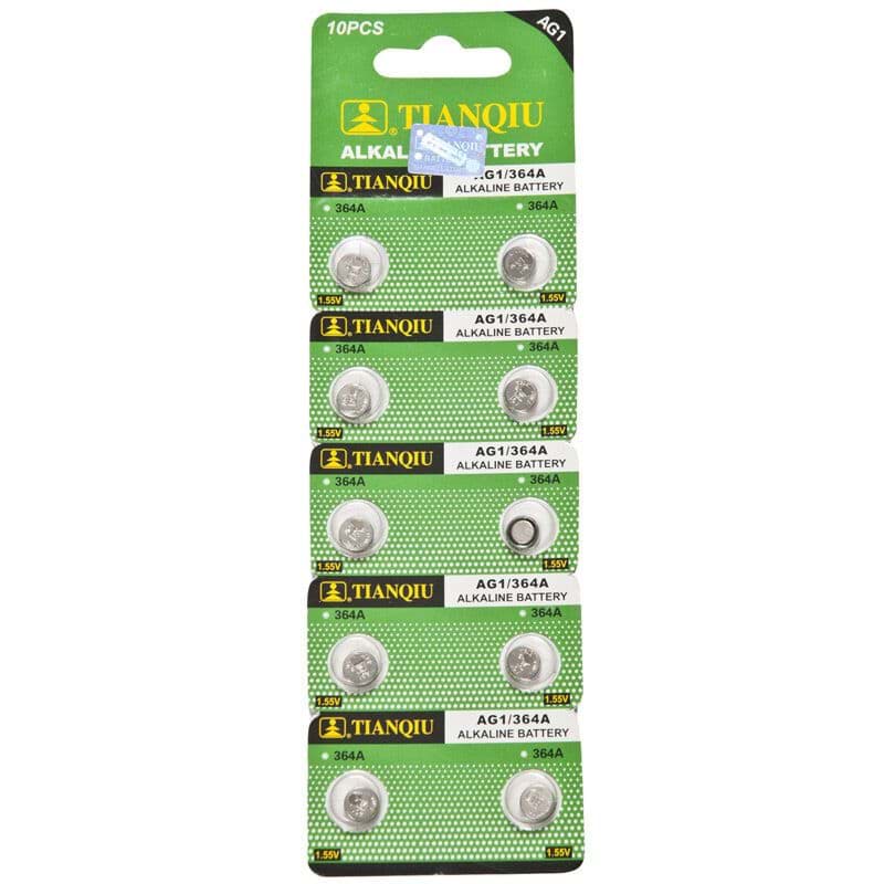 TIANQIU AG1 LR621/364 Alkalin 10'lu Düğme Pil resmi