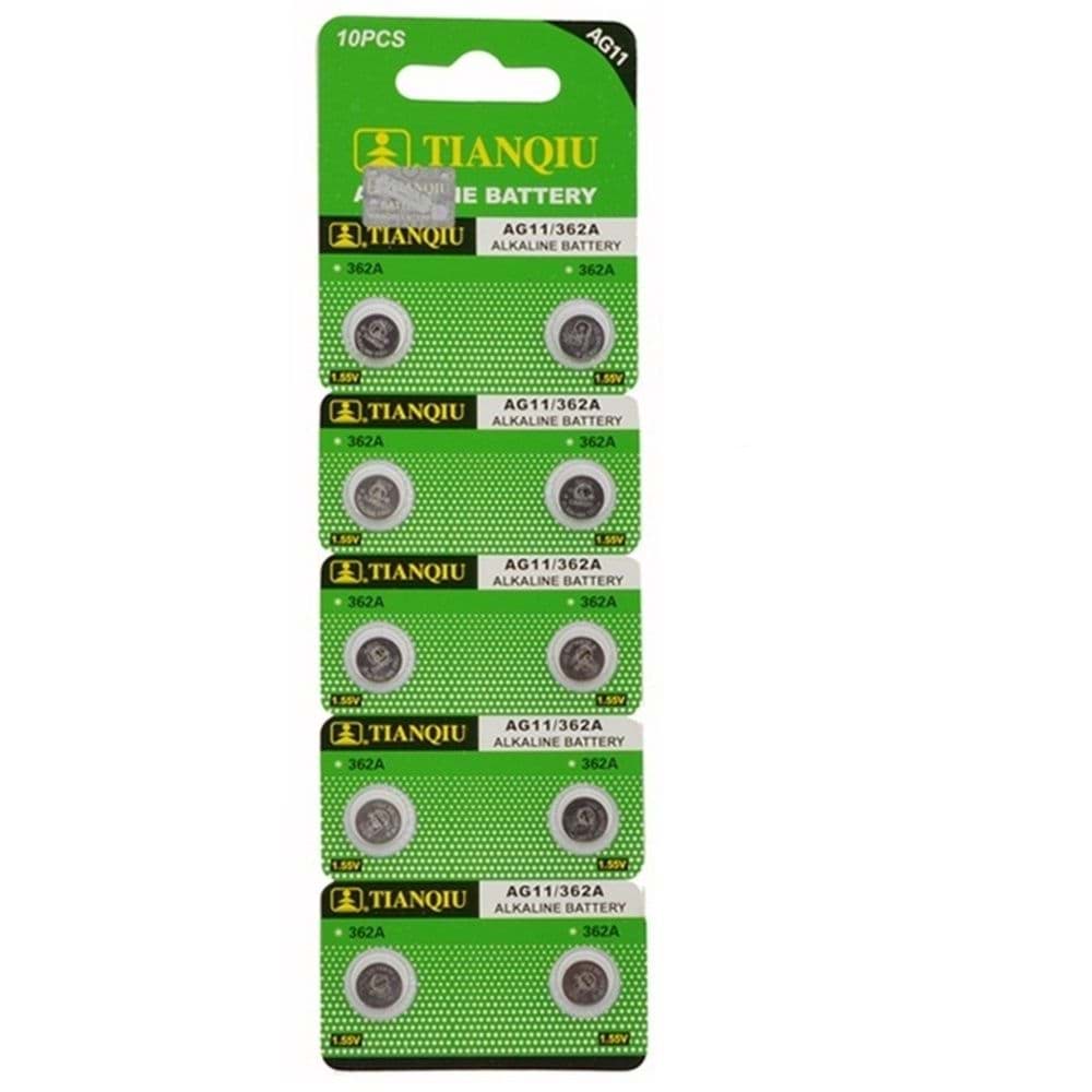 TIANQIU AG11 LR721/362 Alkalin 10'lu Düğme Pil resmi