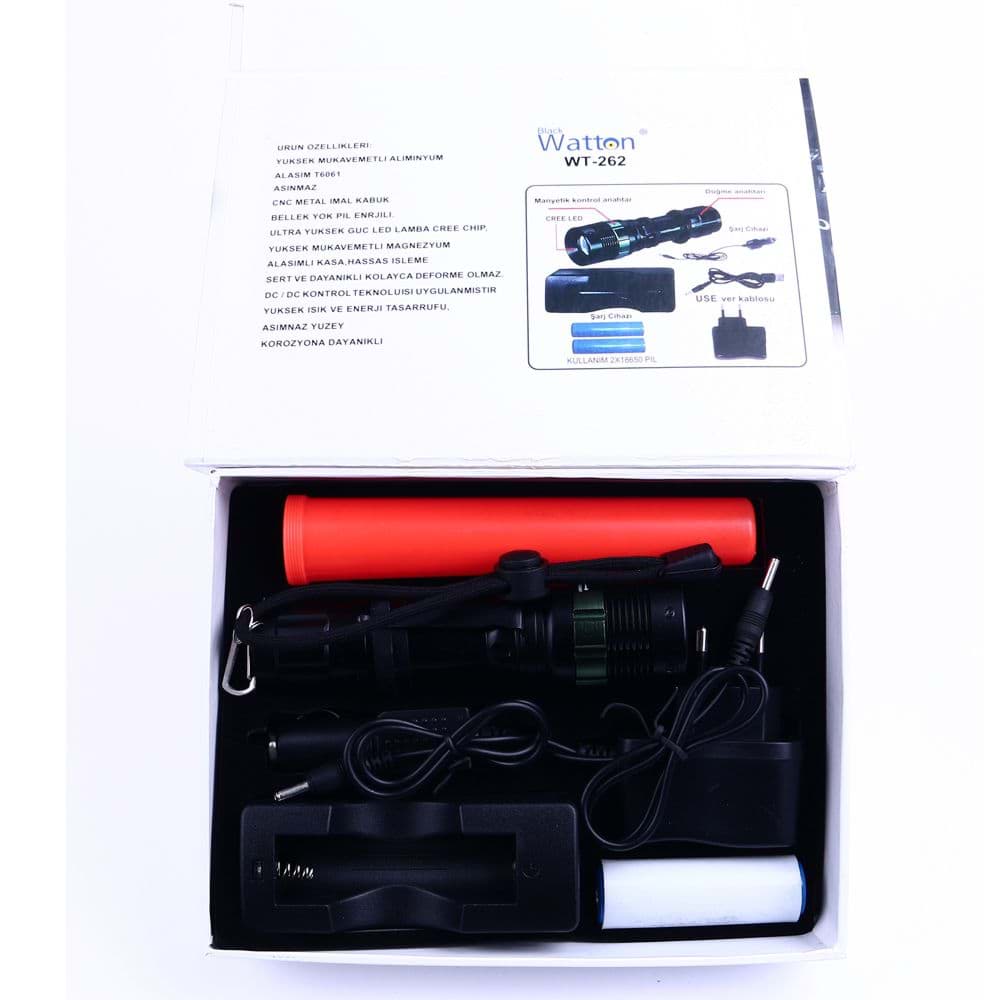 Sinyalli Acil Durum EL Feneri Cree5 Watton Wt-262 resmi