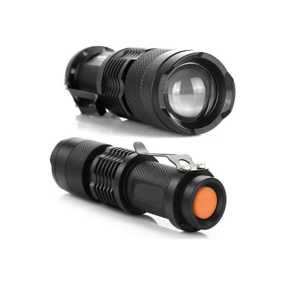 KM-87 Polis Tipi Zoomlu Şarjlı Metal Dağ Kamp Cep Feneri Cree Led 2300 Lumens resmi