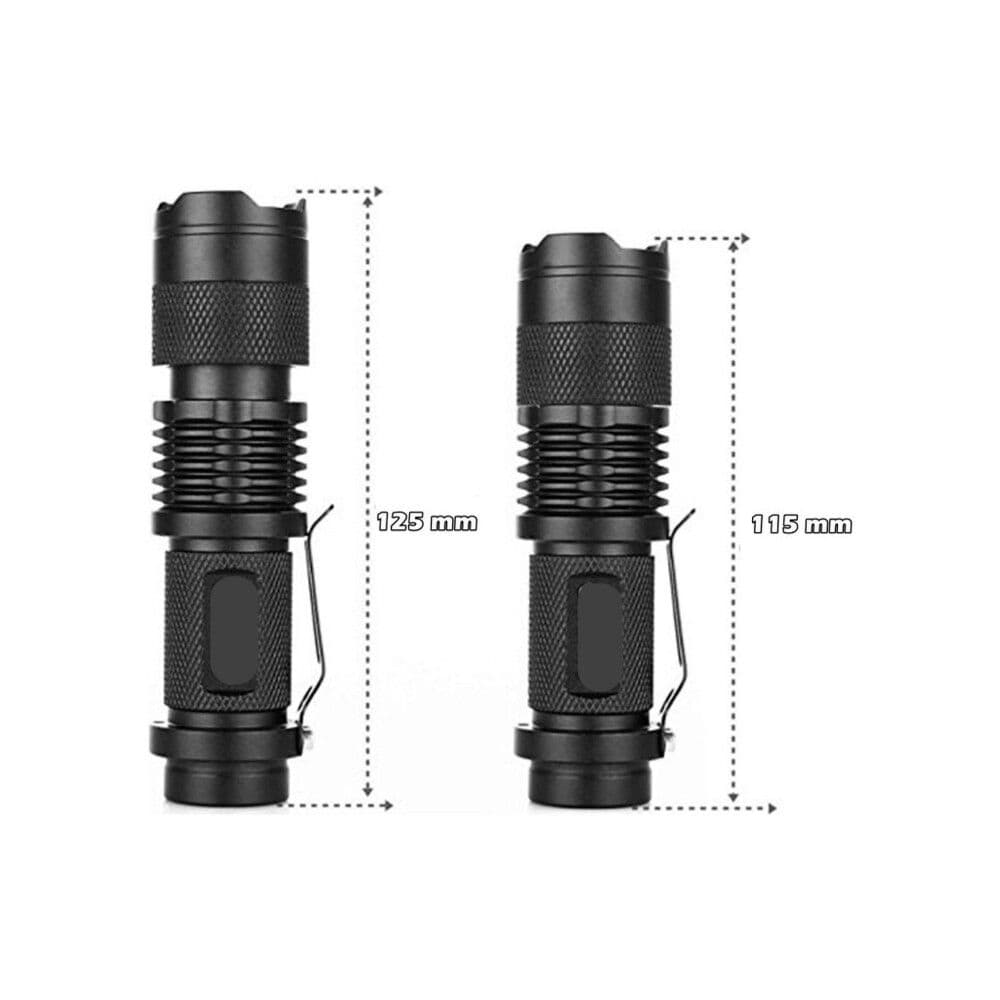 KM-87 Polis Tipi Zoomlu Şarjlı Metal Dağ Kamp Cep Feneri Cree Led 2300 Lumens resmi