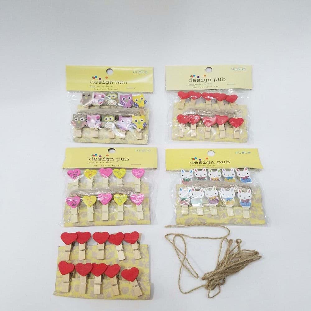 Ahşap Notluk İpli Mandal resmi