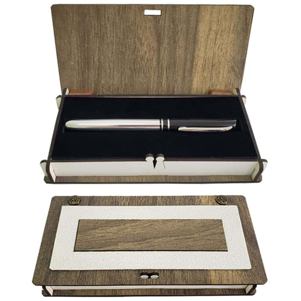 Deri Kutulu Metal Kalem resmi