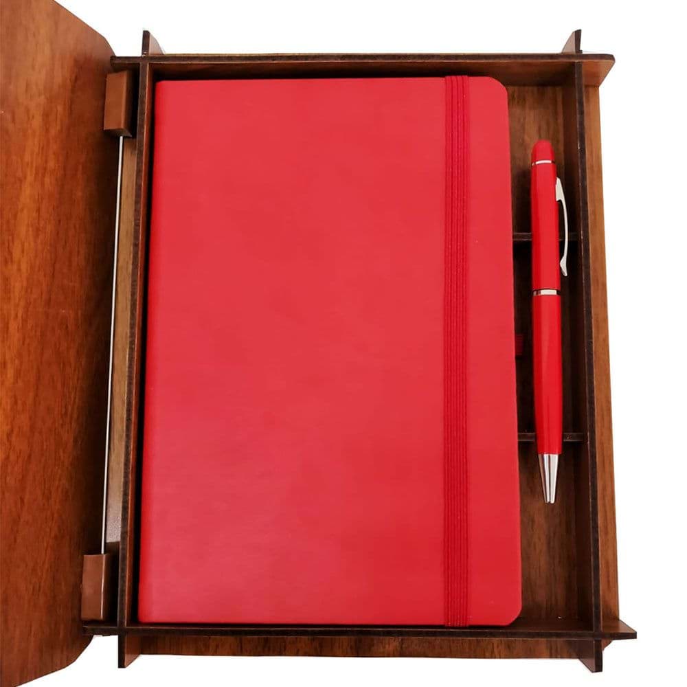 Ahşap Kutulu Defter Kalem resmi