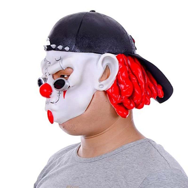 Lateks Şapkalı Gözlüklü Beyaz Maske resmi