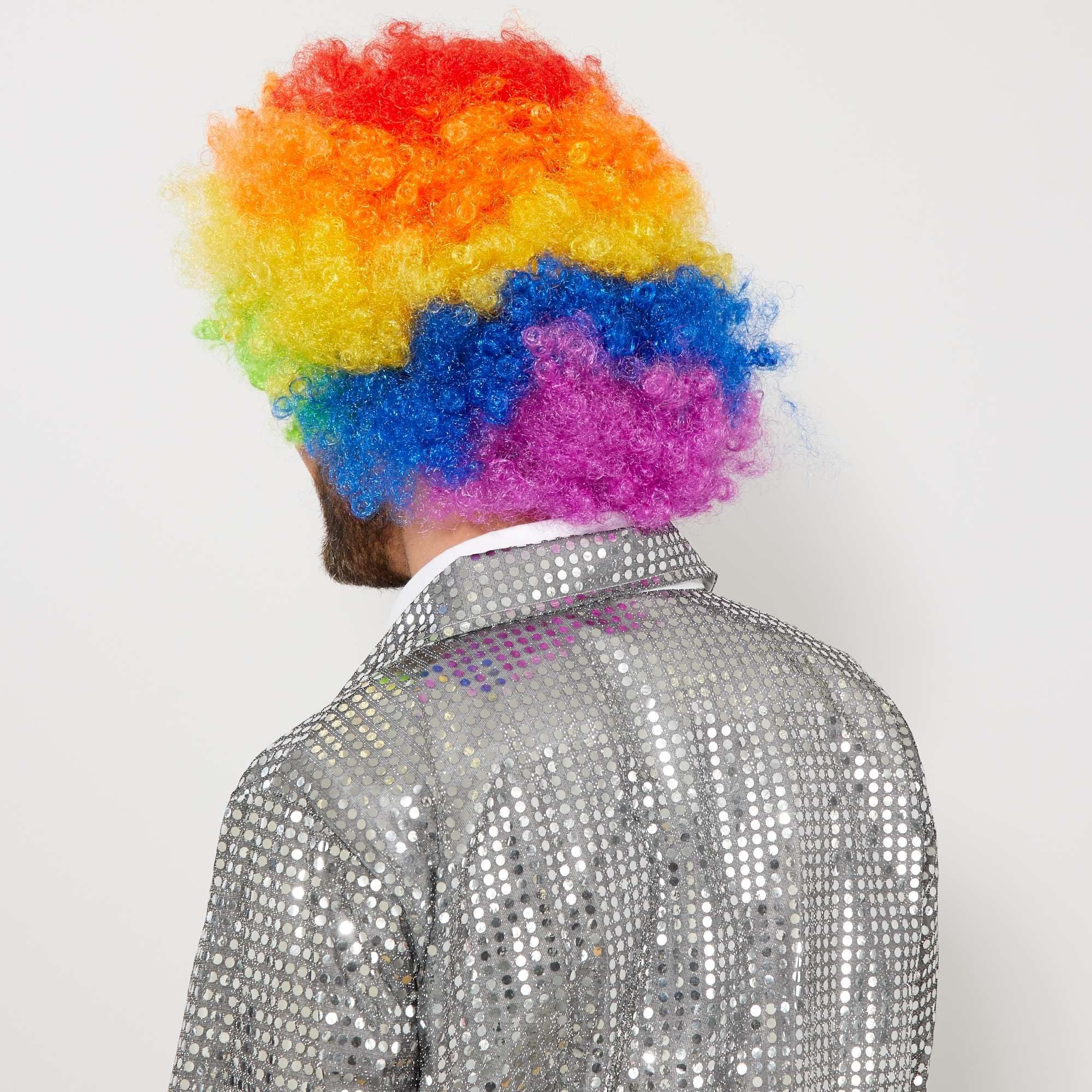 Rengarenk Kıvırcık Afro Bonus Peruk resmi