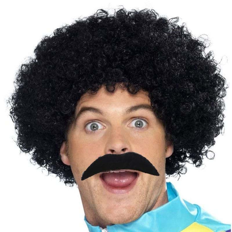 Siyah Scouser Erkek Kısa Peruk 120 Gr ve Bıyık Seti resmi