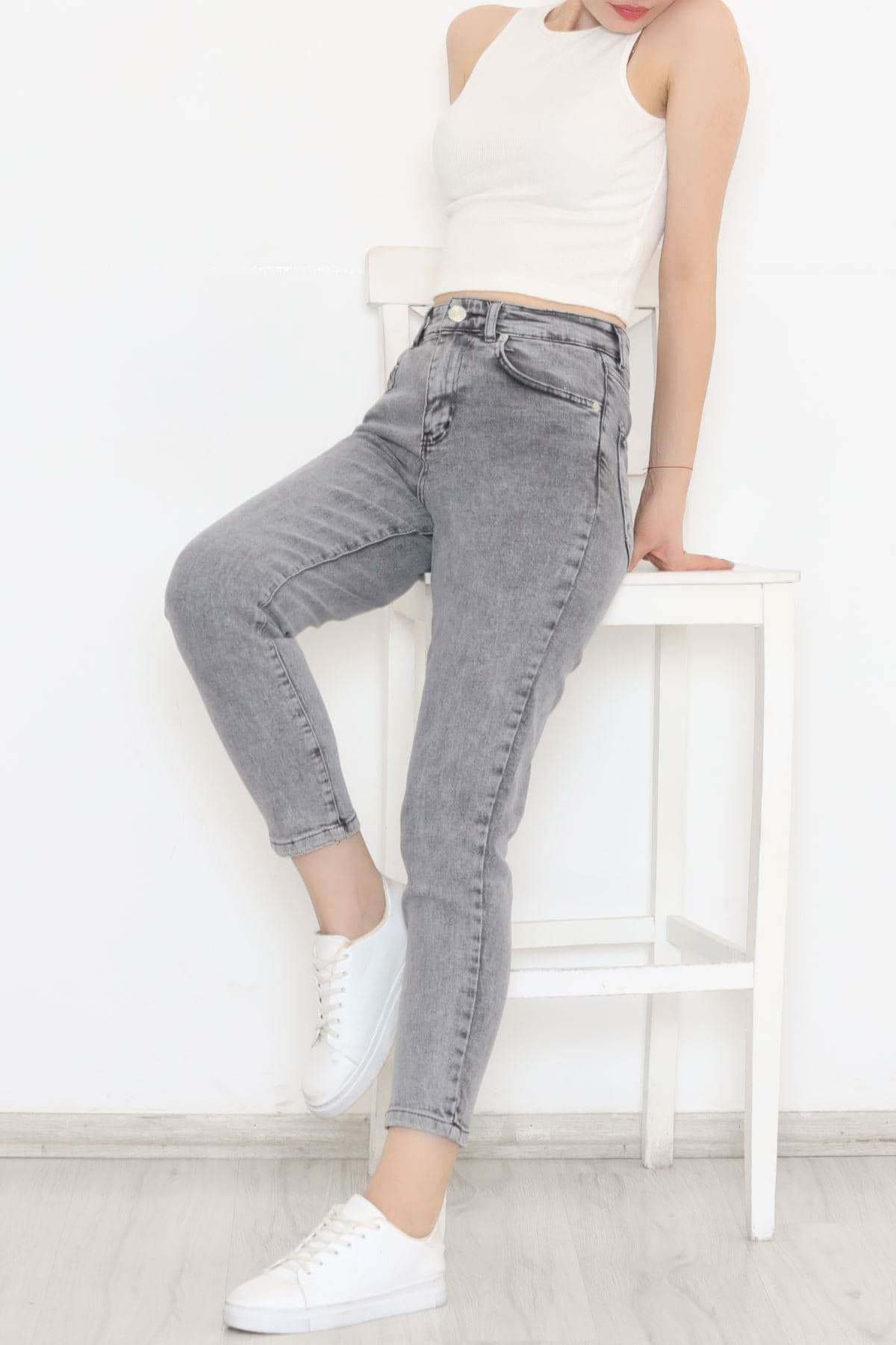 Boyfriend Kot Pantolon Gri - 11917.1431. resmi