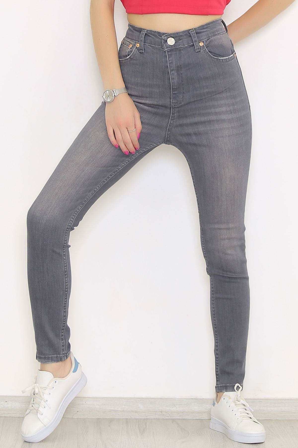 Süper Likra Kot Pantolon Koyugri - 9815.1431. resmi