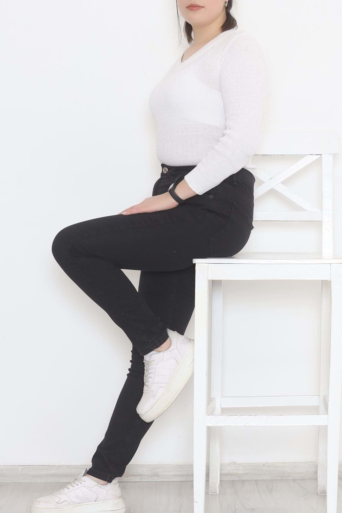 Büyük Beden Kot Pantolon Koyufüme - 12479.1431. resmi