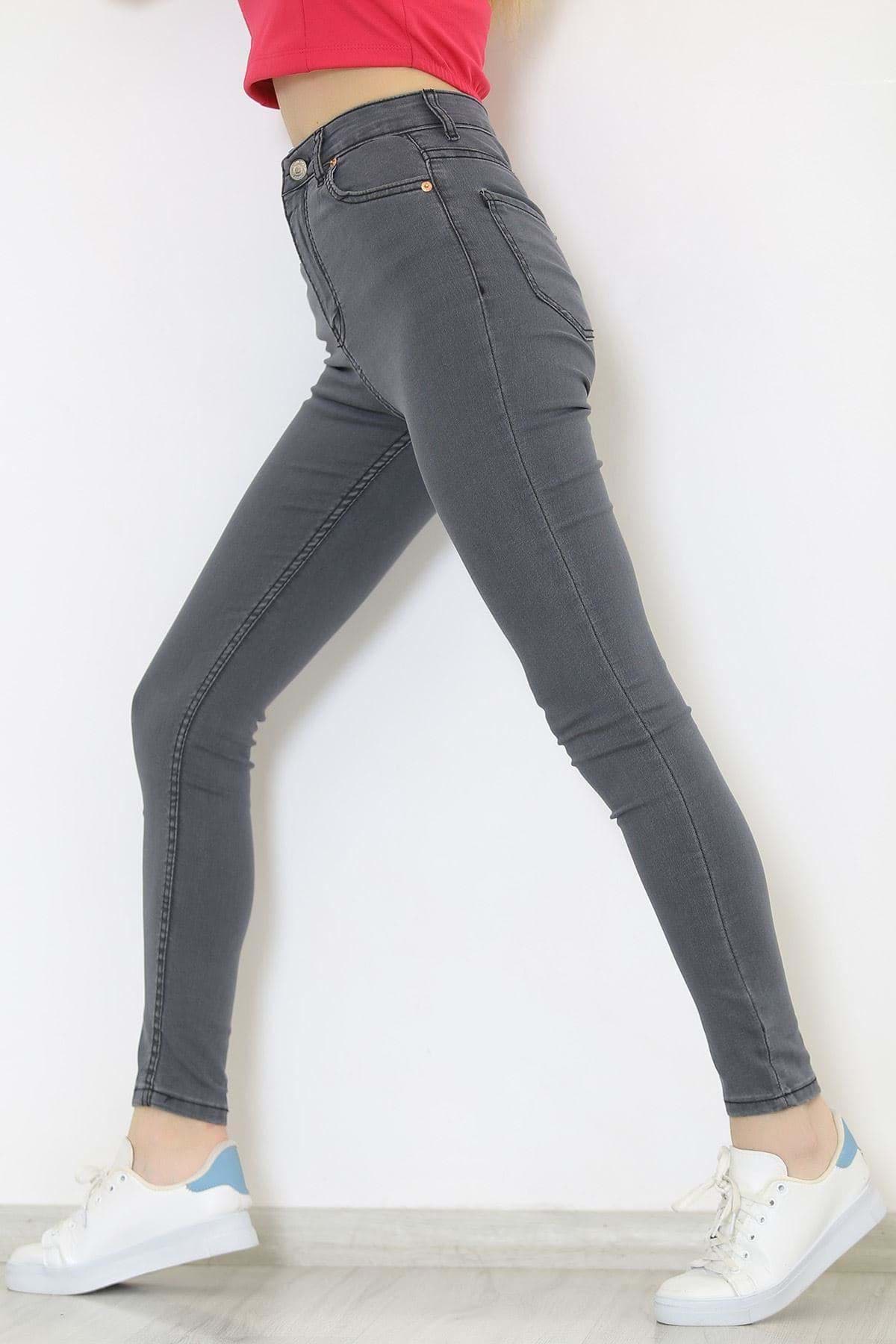 Süper Likra Kot Pantolon Füme - 9815.1431. resmi