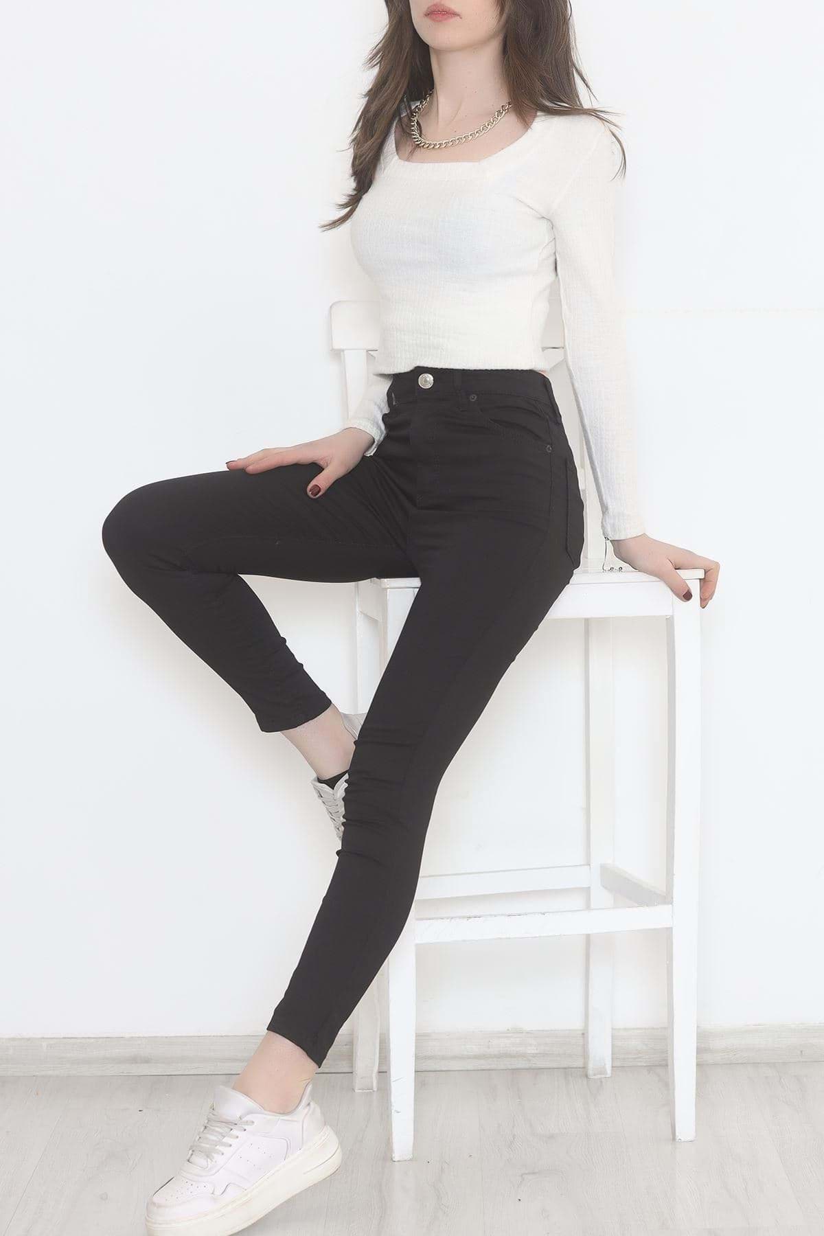 Dar Paça Kot Pantolon Siyah - 12561.1431. resmi