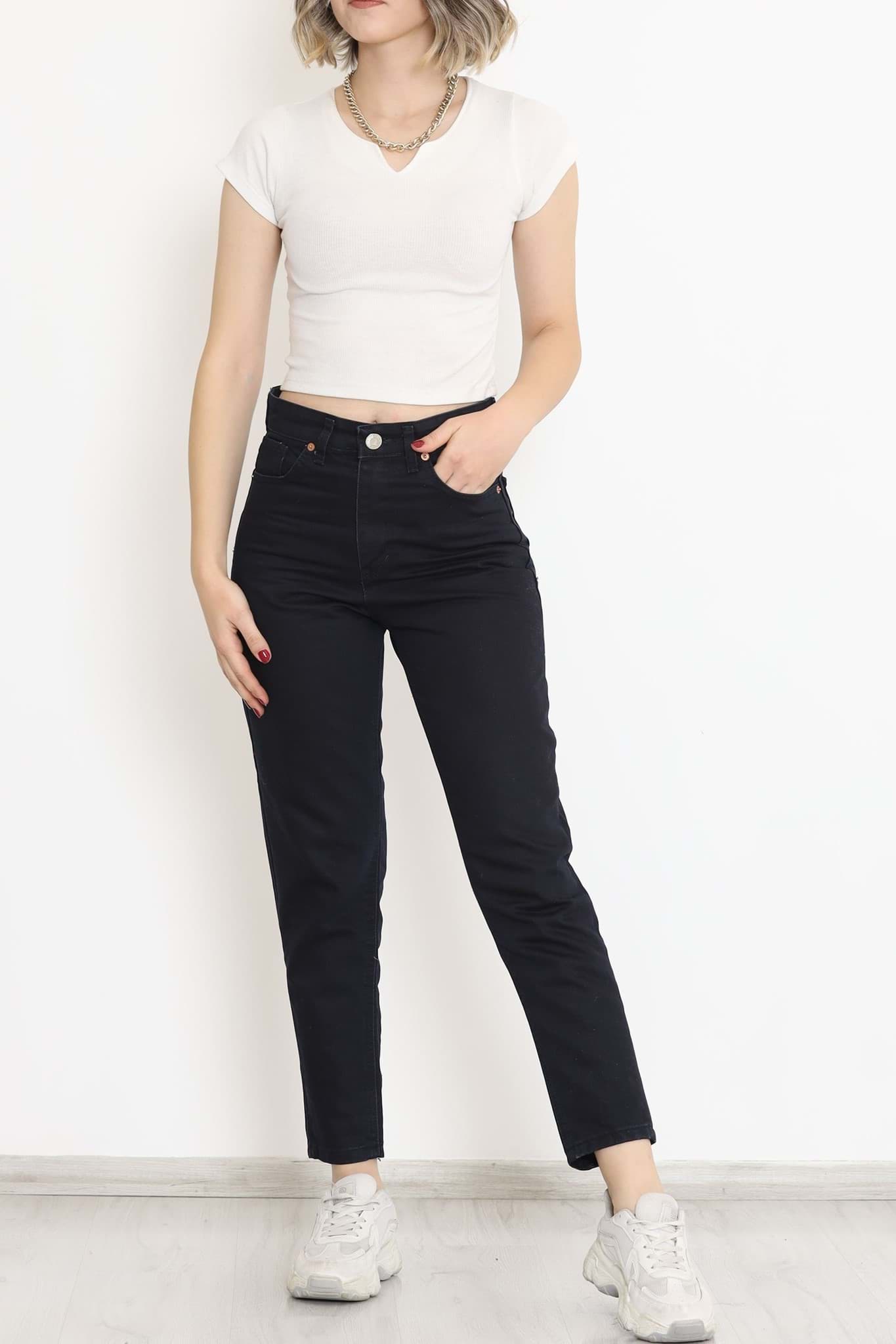 Boyfriend Kot Pantolon Koyulacivert - 11917.1431. resmi