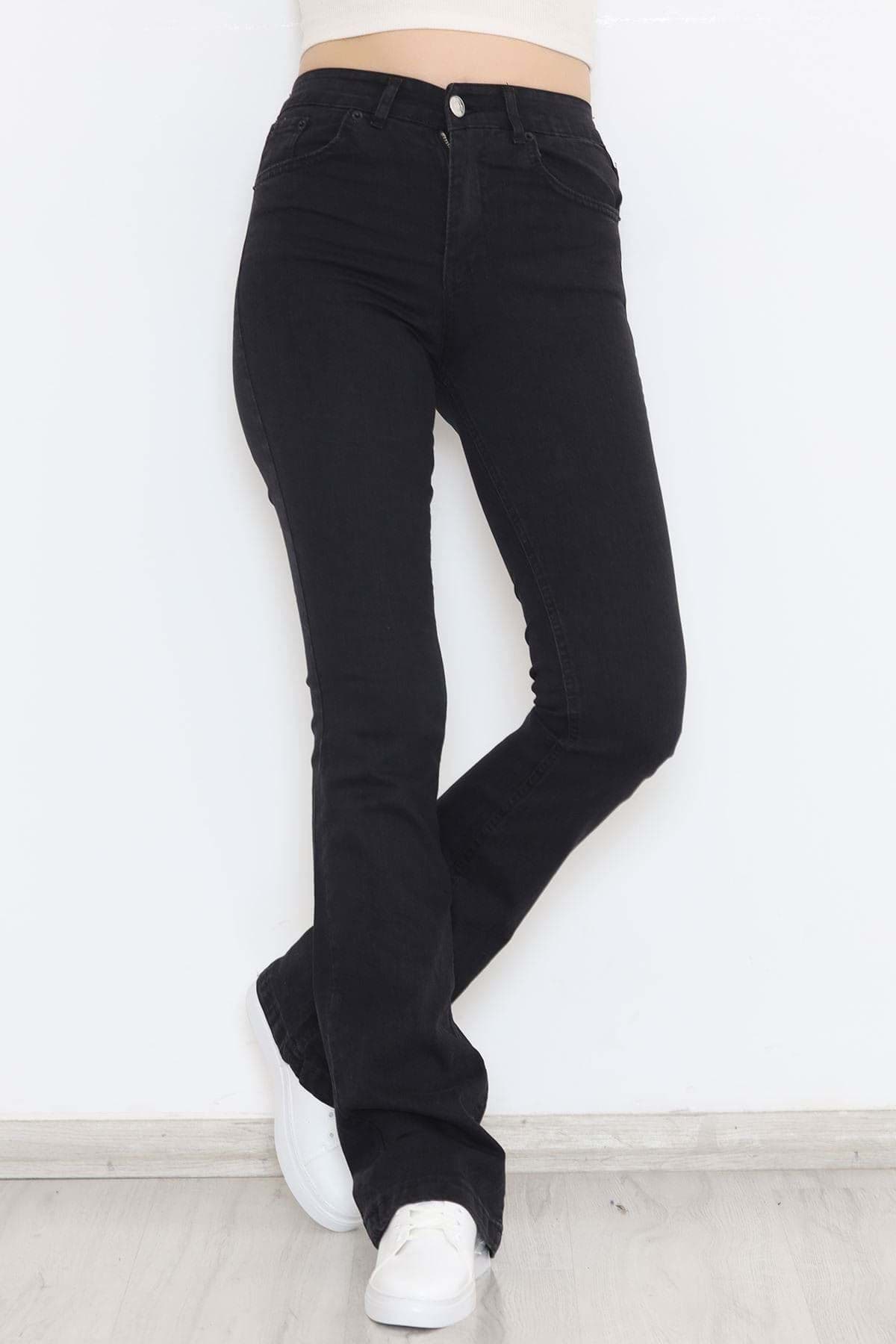 İspanyol Paça Kot Pantolon Koyufüme - 11878.1431. resmi