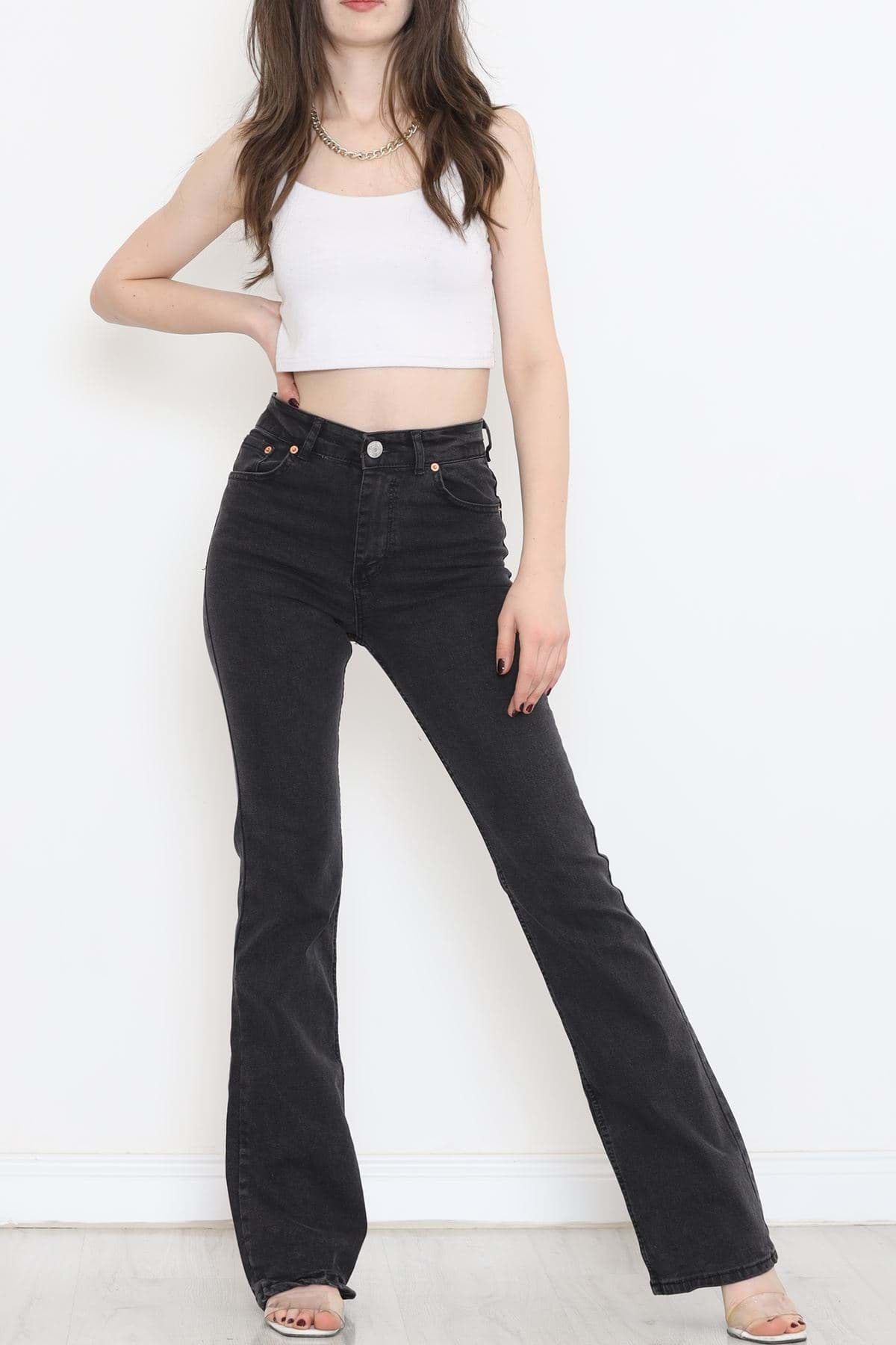 İspanyol Paça Kot Pantolon Füme1 - 17274.1431. resmi