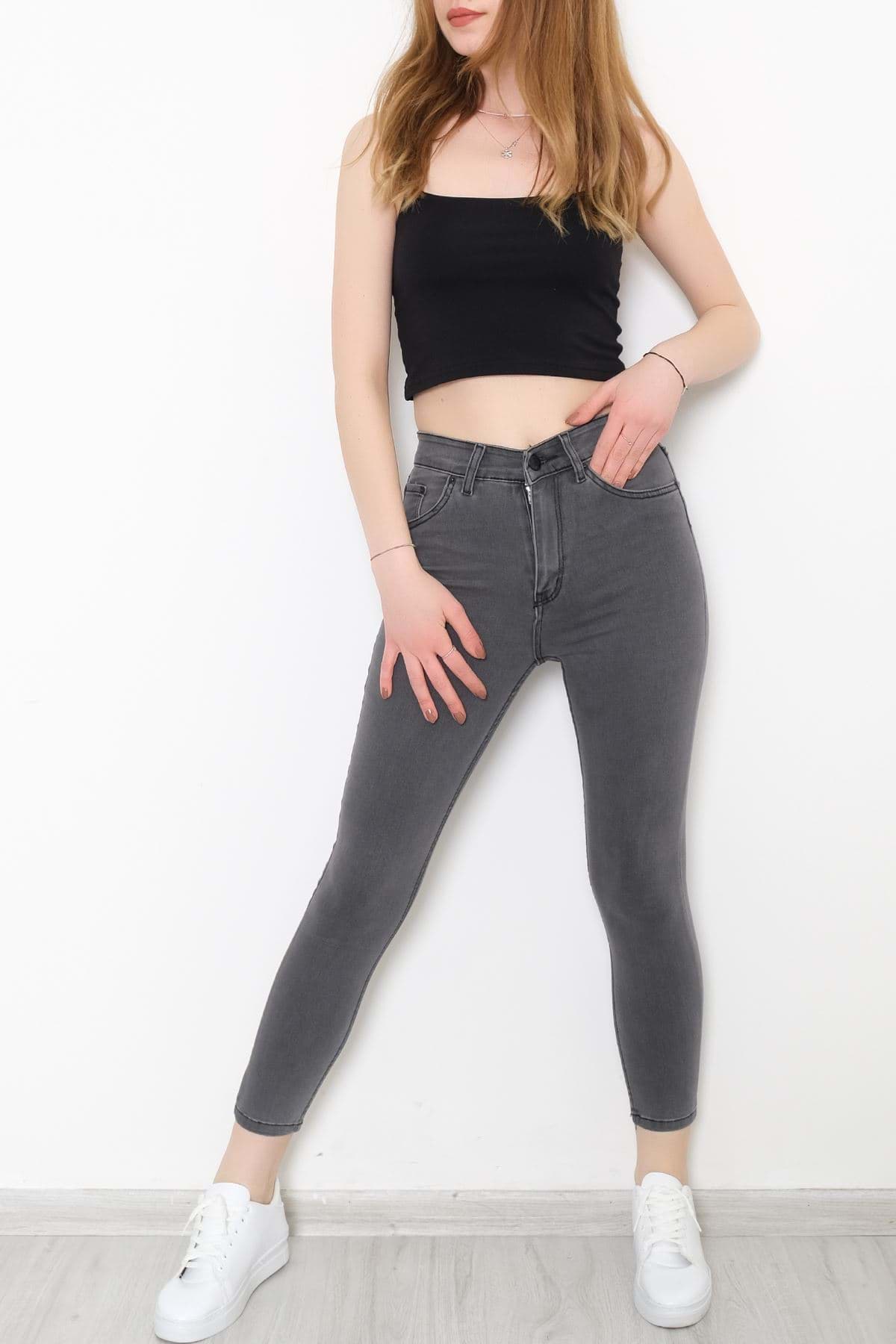 Süper Likra Kot Pantolon Füme2 - 9815.1431. resmi